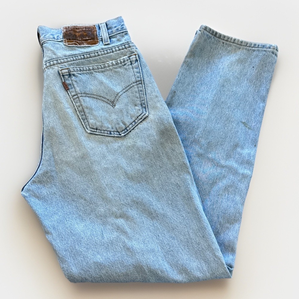 Vintage Levis 545 Jeans Mens 30 x 32 Denim Brown Tag Loose Fit Grunge 90s Skater